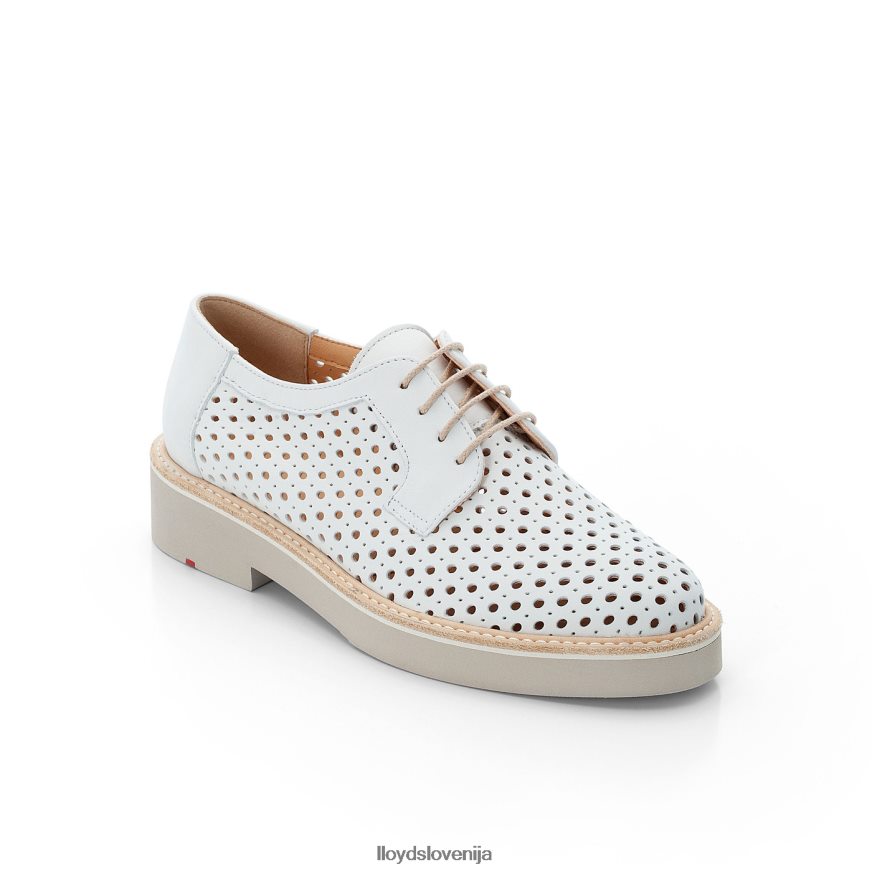 LLOYD gladki usnjeni polčevlji s čipko ženske čevlje bela 4HJ4441184 LLOYD gladki usnjeni polčevlji s čipko ženske čevlje bela 4HJ4441184